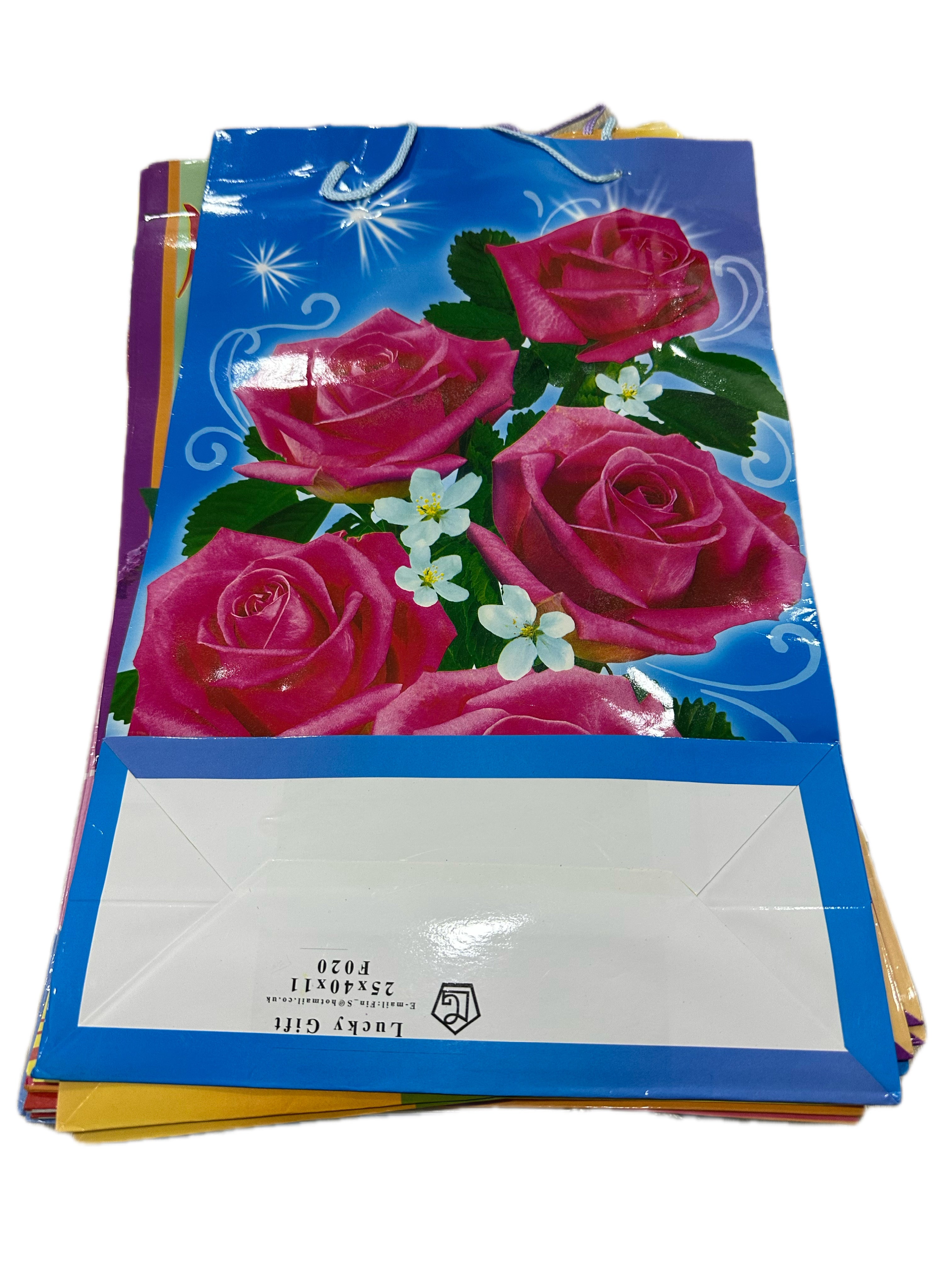 Floral Gift Bags (Pack of 12 , 15cm)